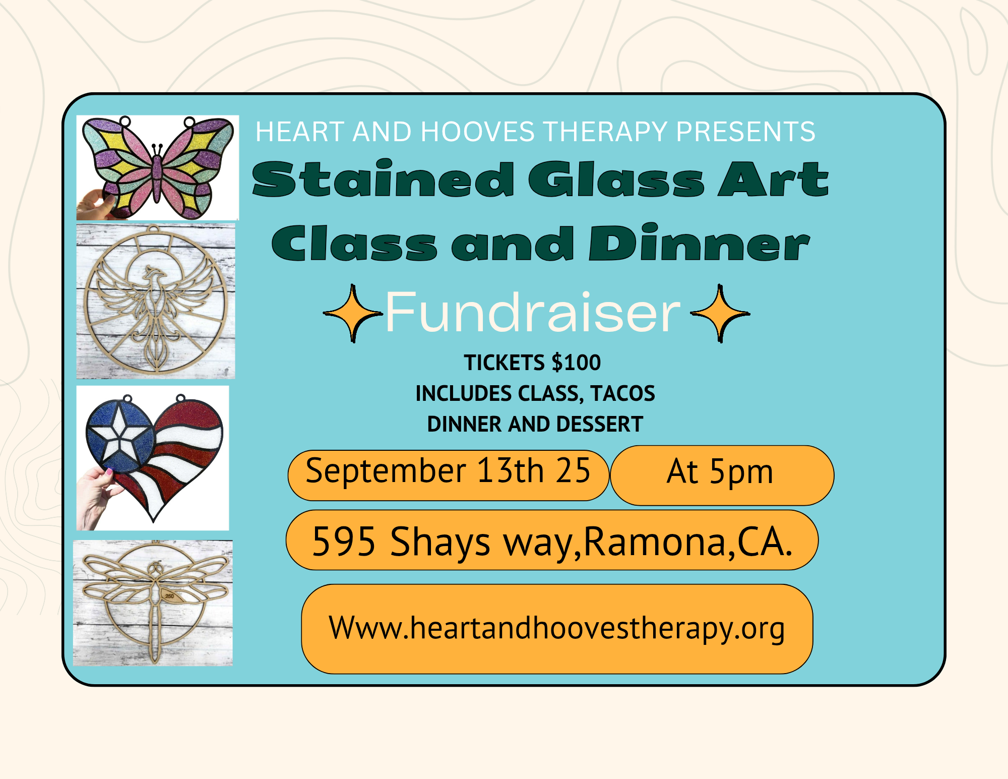 Stained Glass Fundraiser Flyer