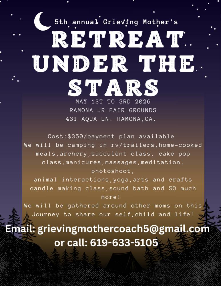 Grieving Mother Retreat 2026 Flyer